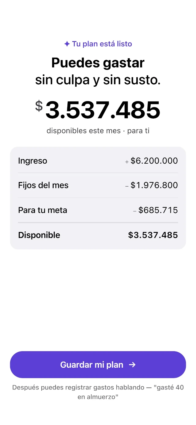 Tu plan listo
